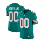 Men's Miami Dolphins Customized Aqua Green Alternate Vapor Untouchable Custom Limited Football Jersey