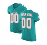 Men's Miami Dolphins Customized Aqua Green Team Color Vapor Untouchable Custom Elite Football Jersey