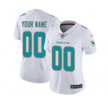 Women's Miami Dolphins Customized White Road Jersey