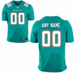 Men's Miami Dolphins Nike Aqua Custom Elite Jersey