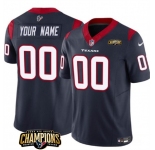 Men's Houston Texans Active Player Custom Navy 2023 F.U.S.E. AFC South Champions Patch Vapor Limited Football Stitched Jersey