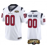 Men's Houston Texans Active Player Custom White 2023 F.U.S.E. AFC South Champions Patch Vapor Limited Football Stitched Jersey