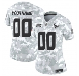 Women's Houston Texans Active Player Custom 2024 F.U.S.E Arctic Camo Salute To Service Limited Stitched Football Jersey