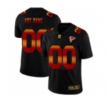 Men's Atlanta Falcons Custom Black Red Orange Stripe Vapor Limited Football Jersey