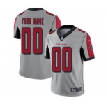 Men's Atlanta Falcons Customized Silver Stitched Football Limited Inverted Legend Jersey