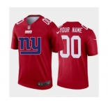 Men's Giants Custom Red Football Team Big Logo Fashion Vapor Limited Jersey