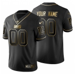 New York Giants Custom Men's Nike Black Golden Limited NFL 100 Jersey