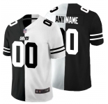 Nike New York Giants Customized Black And White Split Vapor Untouchable Limited Jersey