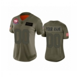 Women's New York Giants Customized Camo 2019 Salute to Service Limited Jersey