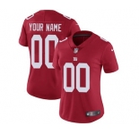 Women's New York Giants Customized Red Alternate Jersey