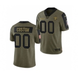 Men's New Orleans Saints ACTIVE PLAYER Custom 2021 Olive Salute To Service Limited Stitched Football Jersey