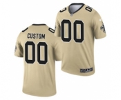 Men's New Orleans Saints ACTIVE PLAYER Custom Gold 2021 Inverted Legend Stitched Jersey