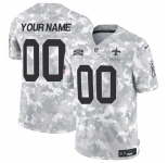 Men's New Orleans Saints Active Player Custom 2024 F.U.S.E Arctic Camo Salute To Service Limited Stitched Football Jersey