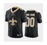Men's Saints Custom Black Football Team Big Logo Fashion Vapor Limited Jersey