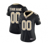 Women's New Orleans Saints Customized Black Home Jersey