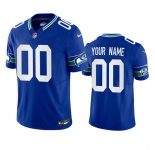 Men's Seattle Seahawks Active Player Custom Royal 2023 F.U.S.E. Vapor Limited Throwback Stitched Jersey