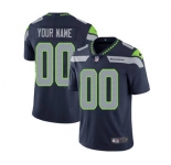 Men's Seattle Seahawks Customized Navy Blue Team Color Vapor Untouchable Custom Limited Football Jersey
