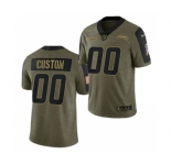 Men's Los Angeles Chargers ACTIVE PLAYER Custom 2021 Olive Salute To Service Limited Stitched Football Jersey