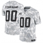 Men's Los Angeles Chargers Active Player Custom 2024 F.U.S.E Arctic Camo Salute To Service Limited Stitched Football Jersey