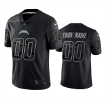 Men's Los Angeles Chargers Active Player Custom Black Reflective Limited Stitched Football Jersey