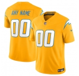 Men's Los Angeles Chargers Active Player Custom Gold 2025 F.U.S.E. Alternate Vapor Limited Football Stitched Jersey