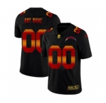 Men's Los Angeles Chargers Custom Black Red Orange Stripe Vapor Limited Football Jersey