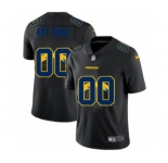 Men's Los Angeles Chargers Custom Team Logo Dual Overlap Limited Football Jersey Black