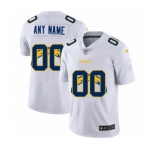 Men's Los Angeles Chargers Custom White Team Logo Dual Overlap Limited Football Jersey