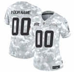 Women's Los Angeles Chargers Active Player Custom 2024 F.U.S.E Arctic Camo Salute To Service Limited Stitched Football Jersey