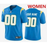 Women's Los Angeles Chargers Customized Electric 2020 New Blue Vapor Untouchable Stitched Limited Jersey