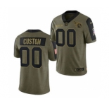 Men's Tennessee Titans ACTIVE PLAYER Custom 2021 Olive Salute To Service Limited Stitched Football Jersey