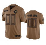 Men's Tennessee Titans Active Player Custom Brown 2023 Salute To Service Football Stitched Jersey