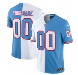 Men's Tennessee Titans Active Player Custom White Blue 2023 F.U.S.E. Split Vapor Limited Throwback Football Stitched Jersey