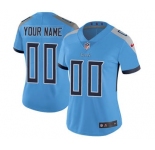 Women's Tennessee Titans Customized Light Blue Alternate Jersey