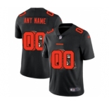 Men's Cleveland Browns Custom Team Logo Dual Overlap Limited Football Jersey Black