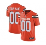 Men's Cleveland Browns Customized Orange Alternate Vapor Untouchable Custom Limited Football Jersey