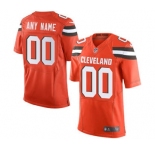 Men's Cleveland Browns Customized Orange Alternate Custom Elite Football Jersey