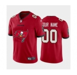 Men's Buccaneers Custom Red Football Team Big Logo Fashion Vapor Limited Jersey