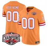 Men's Tampa Bay Buccaneers Active Player Custom Orange F.U.S.E. 2024 NFC South Champions Limited Stitched Jersey