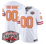 Men's Tampa Bay Buccaneers Active Player Custom White F.U.S.E. 2024 NFC South Champions Limited Stitched Jersey