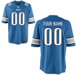 Men's Detroit Lions Nike Blue Custom Game Jersey