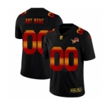 Men's Detroit Lions Custom Black Red Orange Stripe Vapor Limited Football Jersey