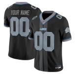 Men's Detroit Lions Customized Black 2025 F.U.S.E. 'Motor City Racing Edition' Vapor Limited Stitched Jersey