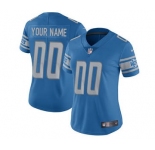 Women's Detroit Lions Blue Home Customized Jersey