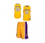 Basketball Los Angeles Lakers Custom Swingman Home Jerseys Suit - Gold