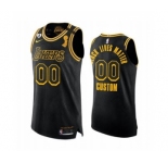 Men's LA Lakers Custom 2020 Finals Champions Black Mamba Gigi Patch Jersey BLM Edition