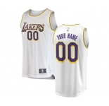 Men's Los Angeles Lakers White 2018-2019 Custom Basketball Jersey