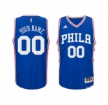 Men's Philadelphia 76ers Blue Custom Swingman Jersey