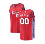 Men's Philadelphia 76ers Red Custom Basketball Jersey - Statement Edition