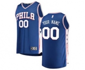 Men's Philadelphia 76ers Royal Custom Basketball Jersey - Icon Edition
